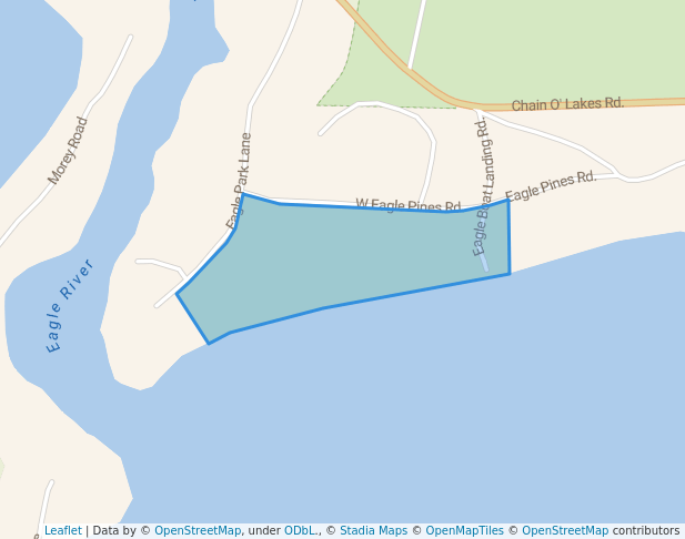 walking in Eagle Lake Park map in Eagle River