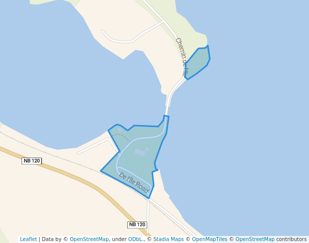 walking in Parc municipal map in Baker Brook