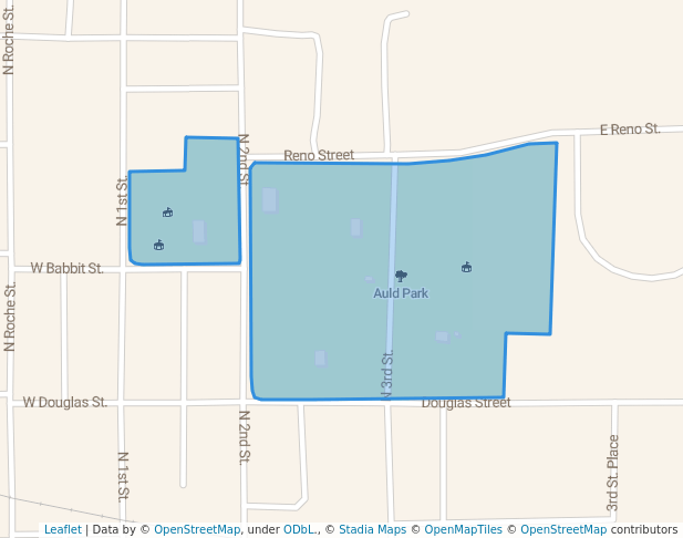 walking in Auld Park map in Pershing