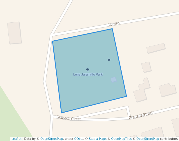 walking in Lena Jaramillo Park map in Socorro