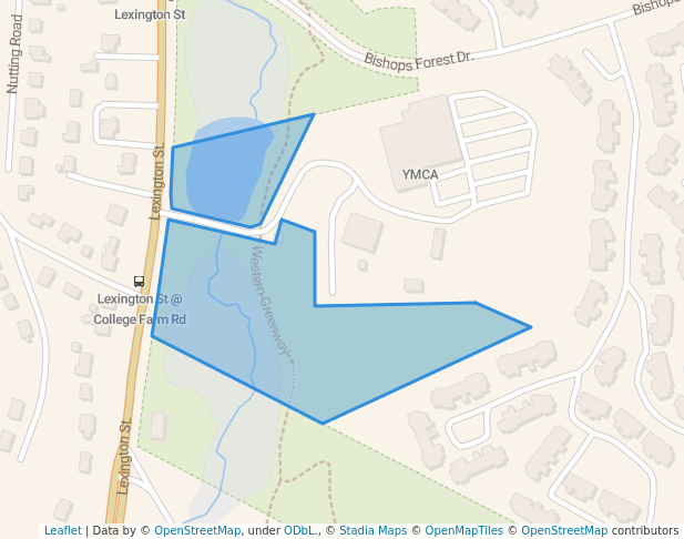 walking in YMCA Land map in Waltham