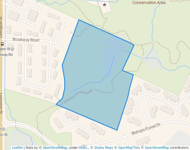 walking in Waltham Housing Authority Land map in Waltham