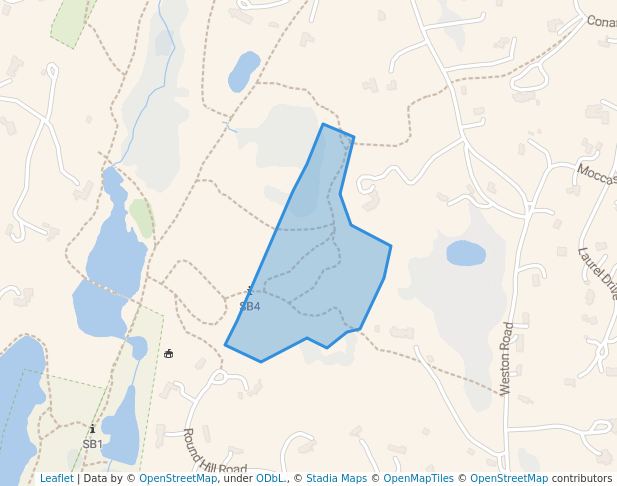 walking in Stony Brook South map in Lincoln