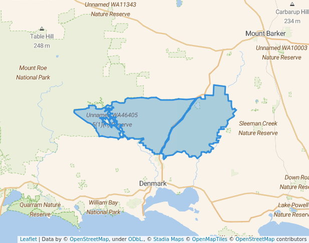 walking in Mount Lindesay National Park map in Hay