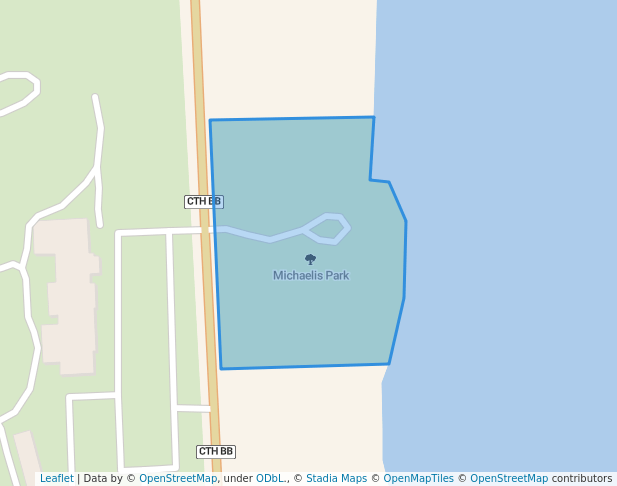 walking in Michaelis Park map in Marinette