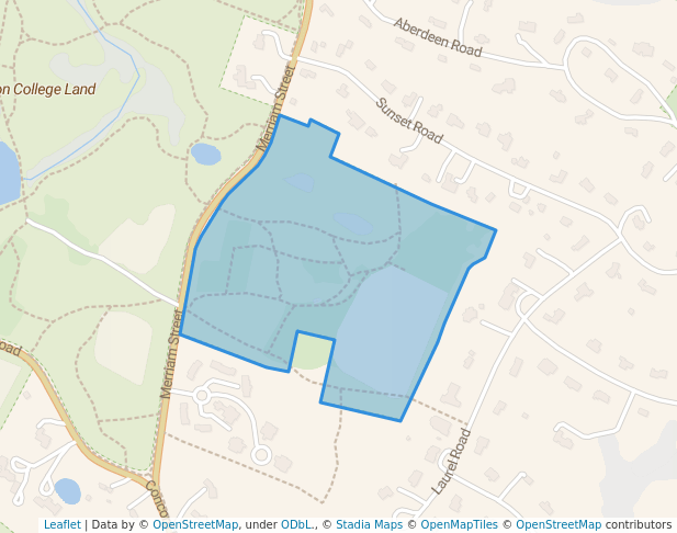 walking in Green Power Farm map in Weston