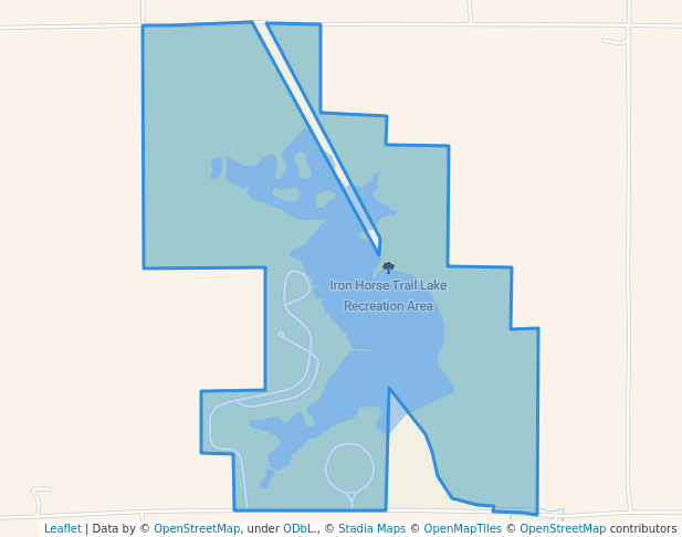 walking in Iron Horse Trail Lake Recreation Area map in Pawnee City