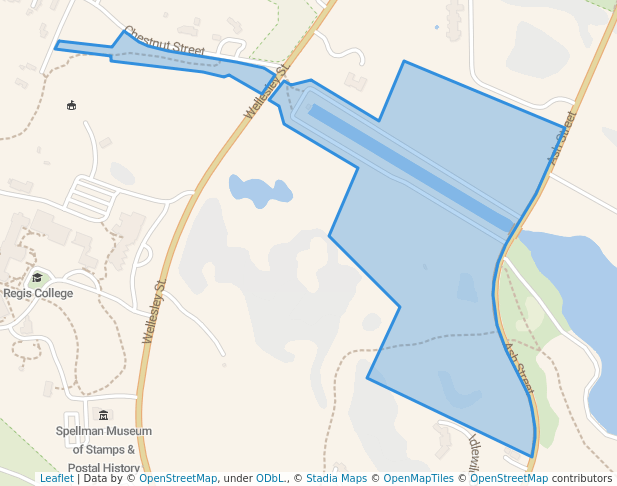 walking in Weston Aqueduct map in Weston
