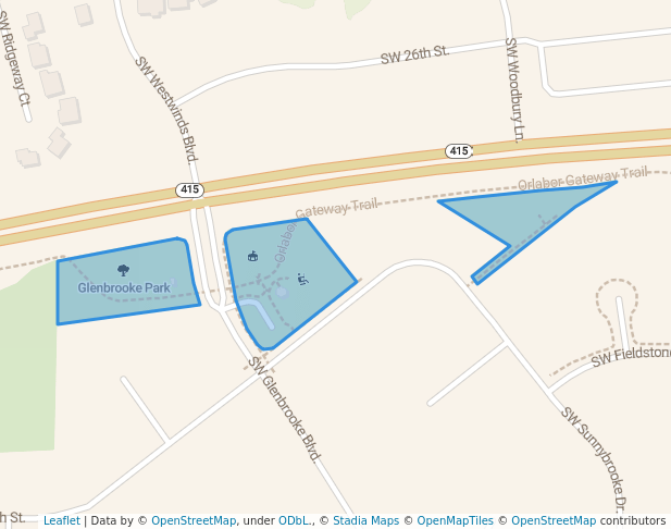 walking in Glenbrooke Park map in Ankeny