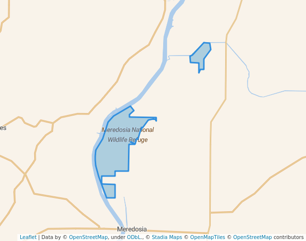 walking in Meredosia National Wildlife Refuge map in Arenzville