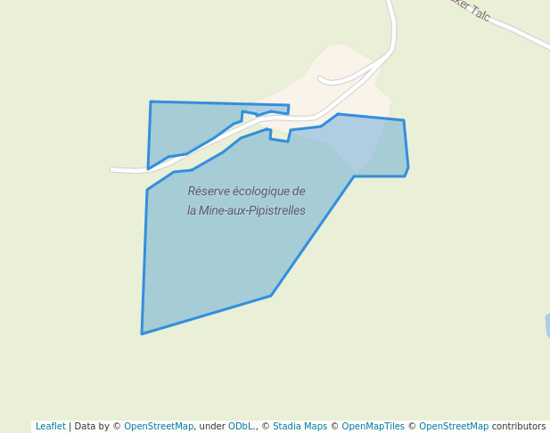 walking in Réserve écologique de la Mine-aux-Pipistrelles map in Bolton-Est