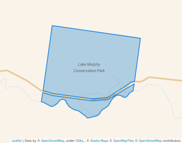 walking in Lake Murphy Conservation Park map in Coorada