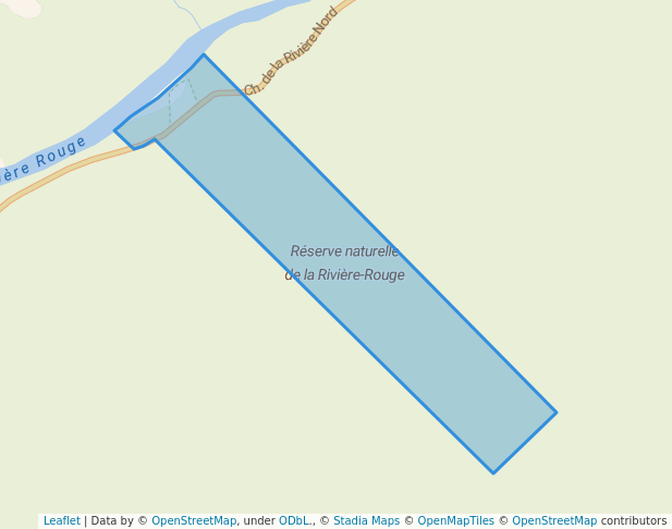 walking in Réserve naturelle de la Rivière-Rouge map in Rivière-Rouge