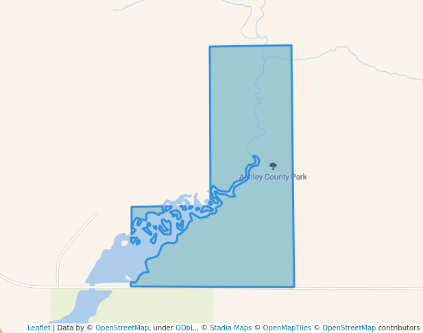 walking in Ashley County Park map in Mosinee