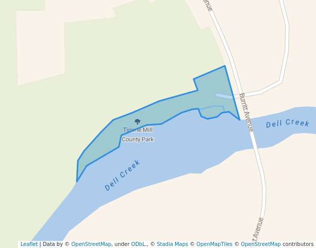 walking in Timme Mill County Park map in Wisconsin Dells