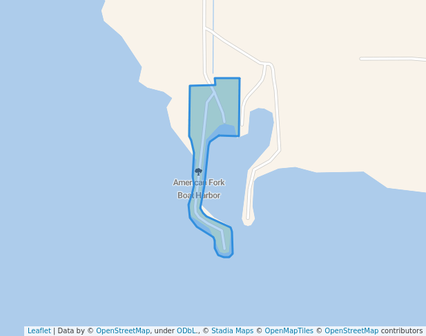 walking in American Fork Boat Harbor map in American Fork