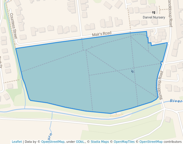 walking in Morton Park map in Darvel