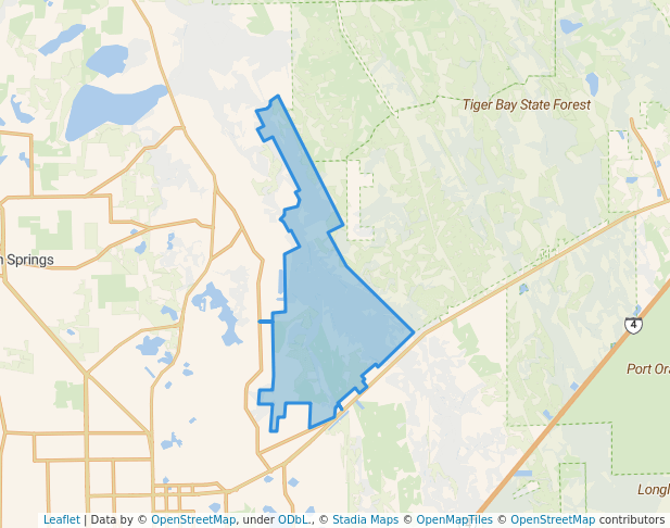 walking in Clark Bay Conservation Area map in DeLand