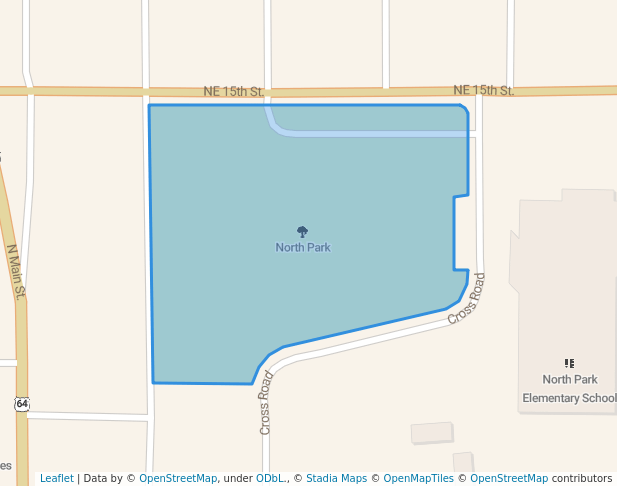 walking in North Park map in Guymon