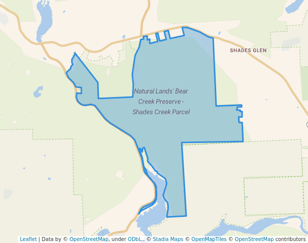 Natural Lands Trust Bear Creek Preserve - Shades Creek Parcel