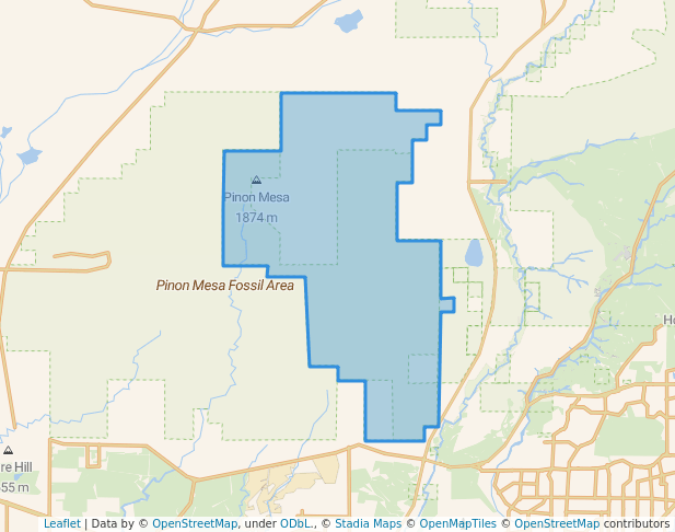 walking in Pinon Mesa Recreation Area map in Farmington