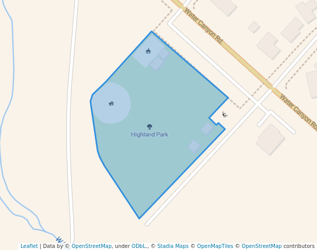 walking in Highland Park map in Winnemucca