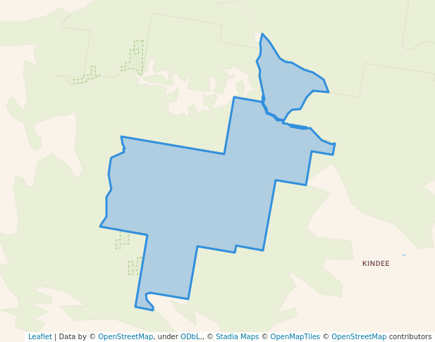 walking in Kindee Creek State Conservation Area map in Bago