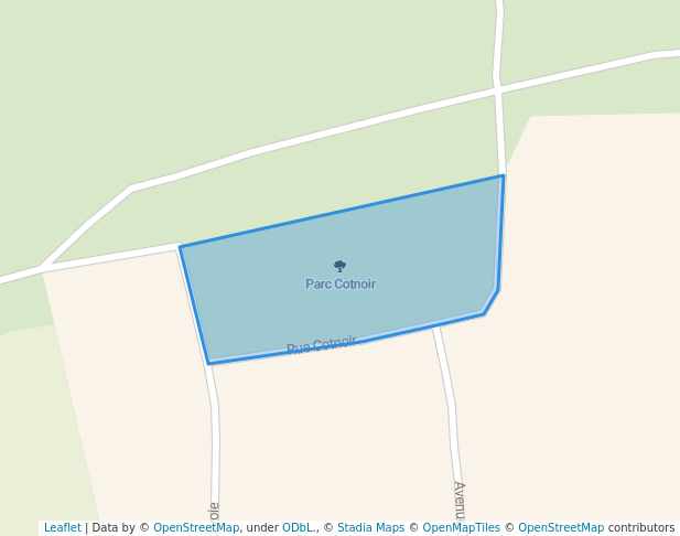 walking in Parc Cotnoir map in Rouyn-Noranda