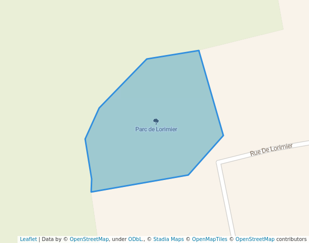 walking in Parc de Lorimier map in Rouyn-Noranda