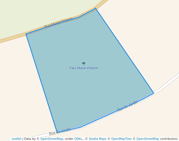 walking in Parc Marie-Victorin map in Rouyn-Noranda