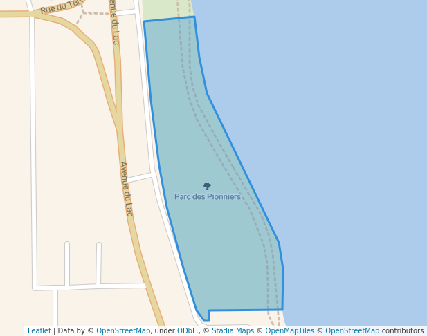 walking in Parc des Pionniers map in Rouyn-Noranda