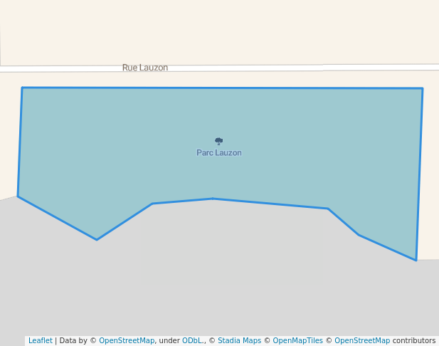 walking in Parc Lauzon map in Rouyn-Noranda
