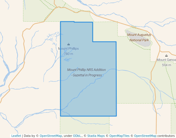 walking in Mount Phillip NRS Addition - Gazettal in Progress map in West Lyons River
