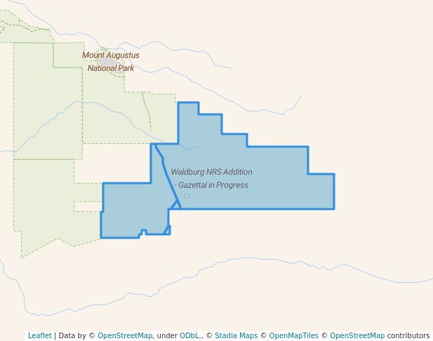 walking in Waldburg NRS Addition - Gazettal in Progress map in East Lyons River