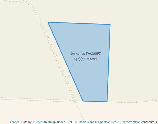 walking in Unnamed WA35593 5(1)(g) Reserve map in Nambung