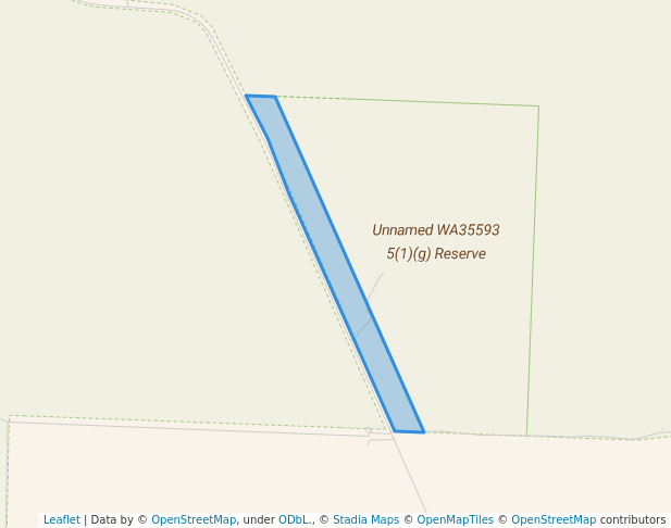 walking in Unnamed WA35594 Nature Reserve map in Nambung