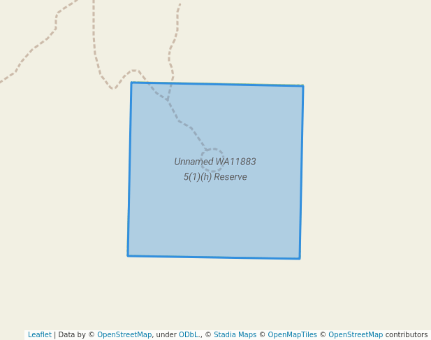 walking in Unnamed WA11883 5(1)(h) Reserve map in Jurien Bay