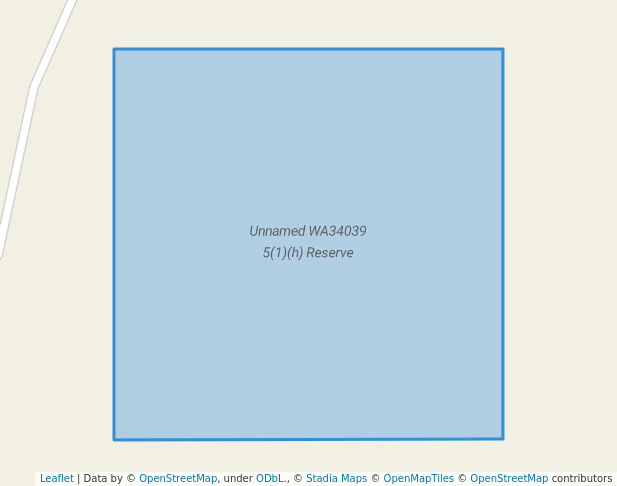 walking in Unnamed WA34039 5(1)(h) Reserve map in Jurien Bay