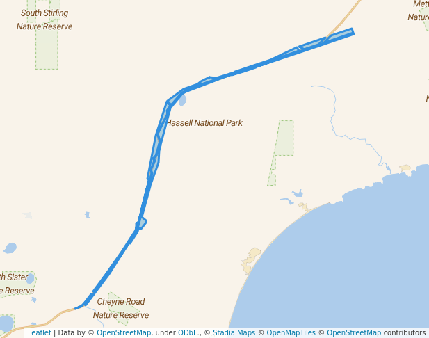 walking in Hassell National Park map in Cheynes