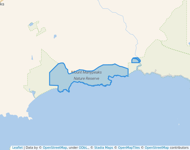 walking in Mount Manypeaks Nature Reserve map in Cheynes