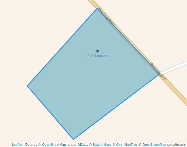 walking in Parc Lapointe map in Rouyn-Noranda