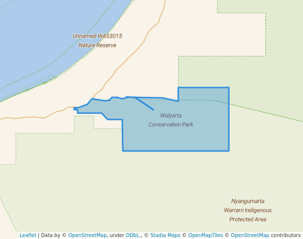 walking in Walyarta Conservation Park map in Broome
