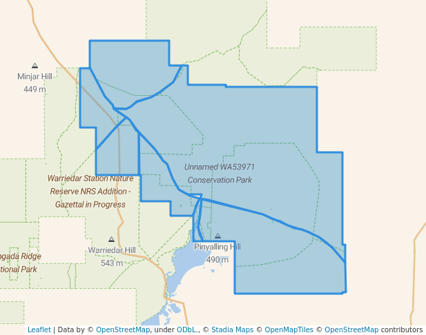walking in Thundelarra NRS Addition - Gazettal in Progress map in Wubin
