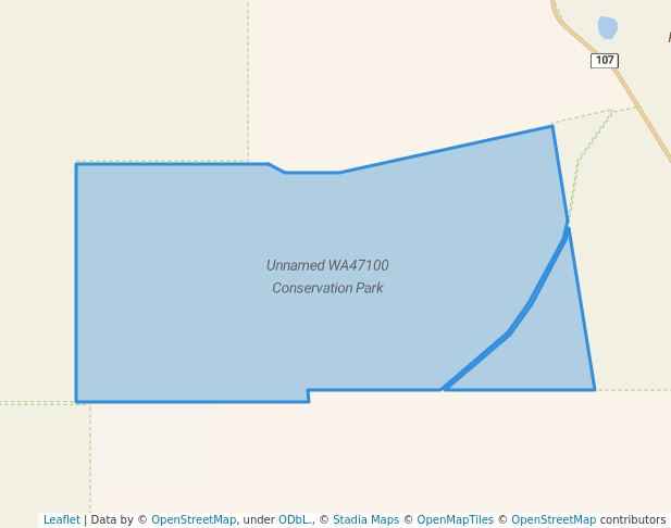 walking in Unnamed WA47100 Conservation Park map in Lake King
