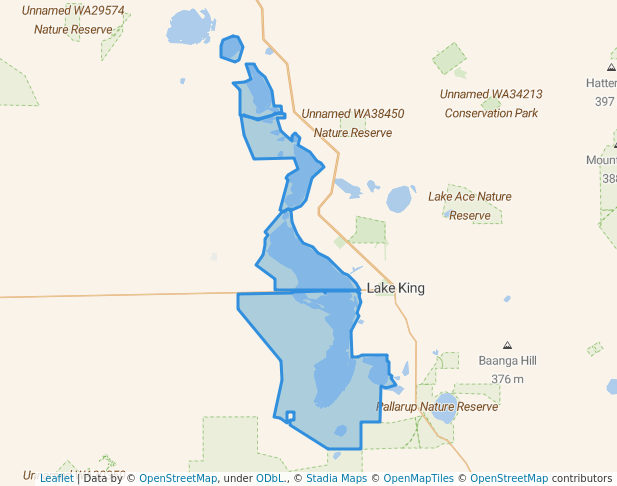 walking in Lake King Nature Reserve map in Lake King