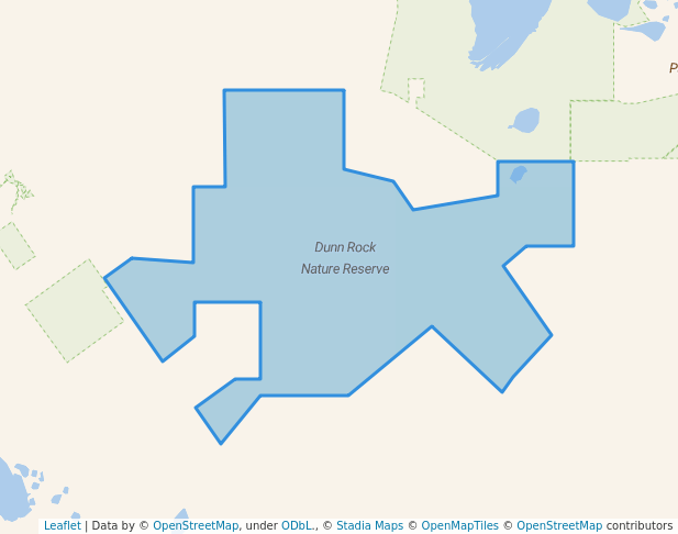 walking in Dunn Rock Nature Reserve map in Dunn Rock