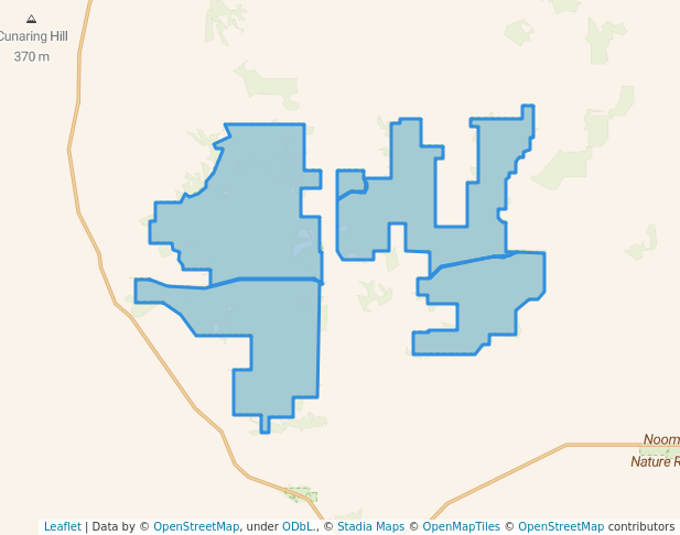 walking in Boyagin Nature Reserve map in Dwarda