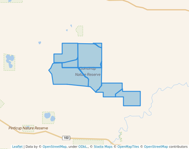 walking in Quindinup Nature Reserve map in Frankland River