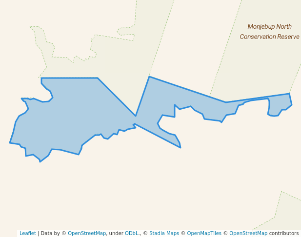 walking in Monjebup Conservation Reserve map in Monjebup