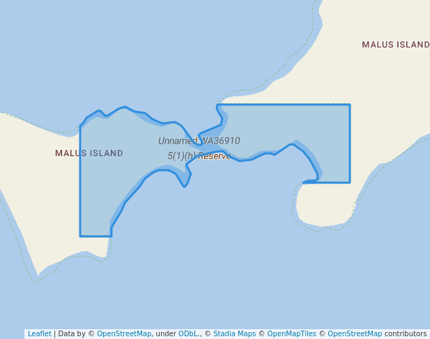 walking in Unnamed WA36910 5(1)(h) Reserve map in Dampier Archipelago